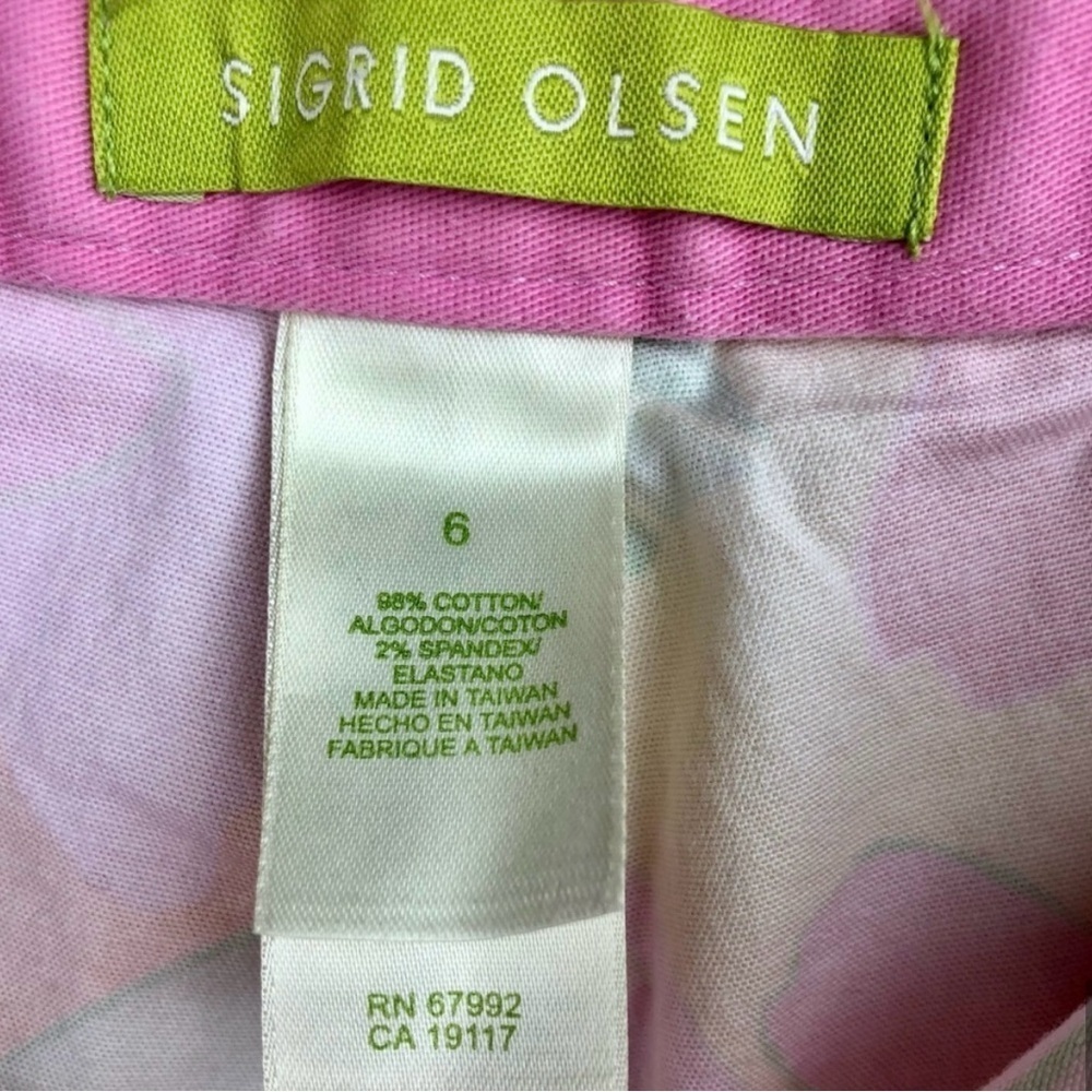 Sigrid Olsen mod pastel floral ankle pants - Size: 6 - Picture 11 of 12